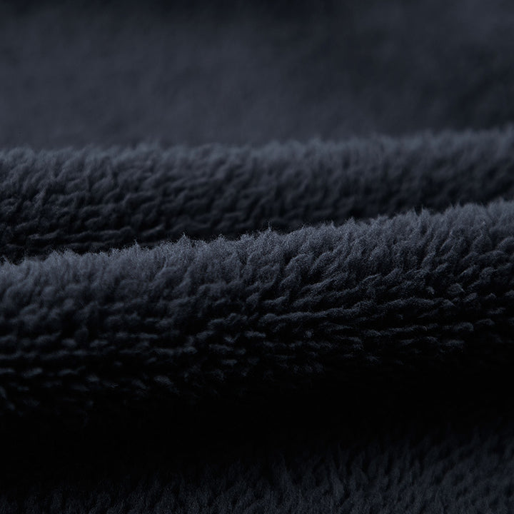 Herren Hochflor-Fleecejacke mit Sherpa-Innenfutter, Stehkragen und verdeckten Reißverschlusstaschen – Taviero