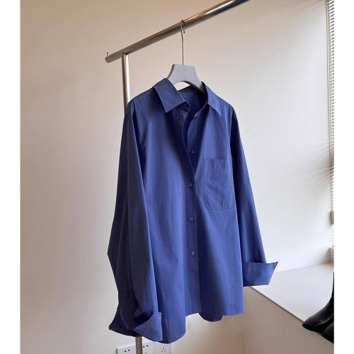 Damen Oversize-Hemd aus leichter Baumwollmischung mit Brusttasche Echo Archiv