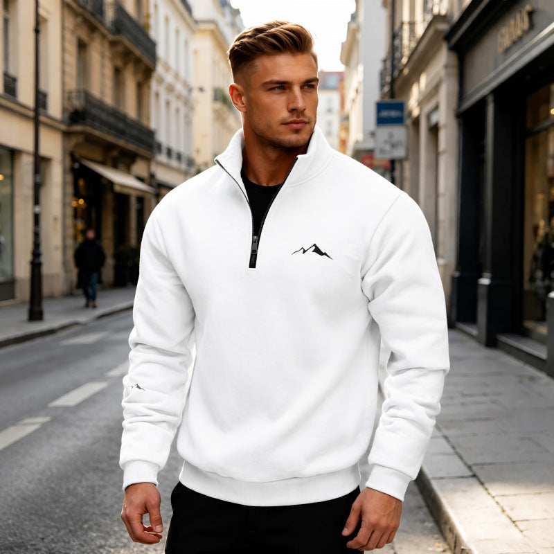 Herren Sweatshirt mit kurzem Reißverschluss Echoarchiv