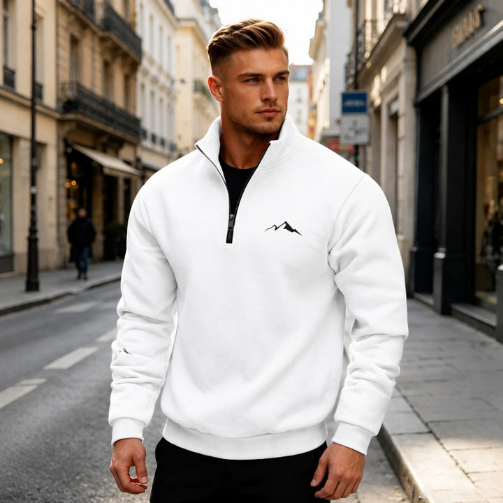 Herren Sweatshirt mit kurzem Reißverschluss Echoarchiv