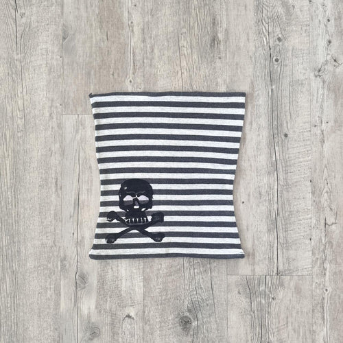 Damen gestreifter Schal mit Totenkopf-Design Echo Archiv