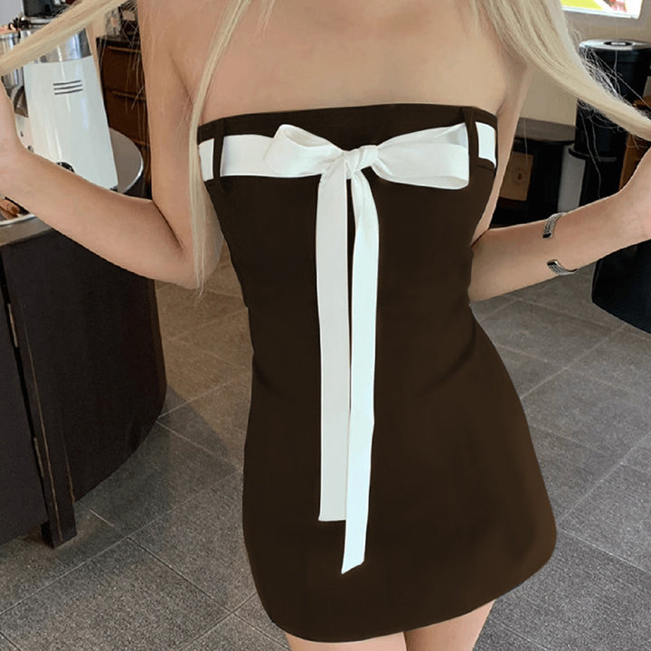 Damen Bandeau-Kleid mit dekorativem Schleifenelement und figurbetontem Schnitt Echo Archiv