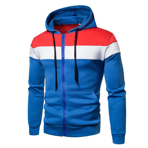 Herren modische Kapuzenjacke mit Farbblockdesign Echoarchiv