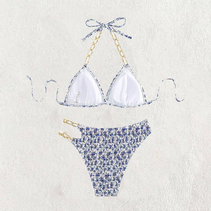 Damen Triangel-Bikini-Set mit glamourösen Kettendetails Echo Archiv
