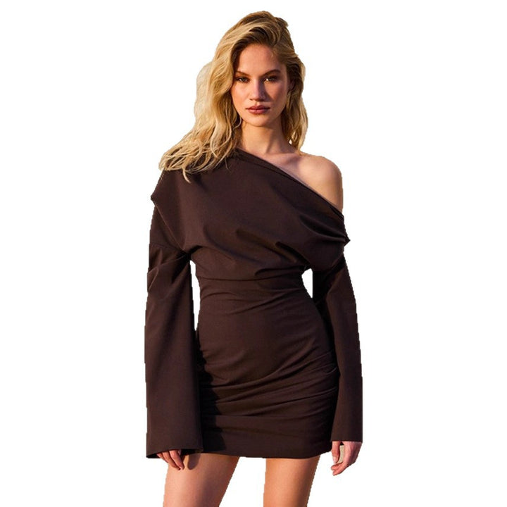 Damen Longsleeve Oberteil mit asymmetrischem Ausschnitt und raffiniertem Drapierungseffekt Echo Archiv