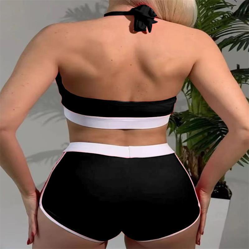 Damen Sport-Bikini-Set mit verstellbaren Trägern und hochgeschnittenen Shorts Echo Archiv