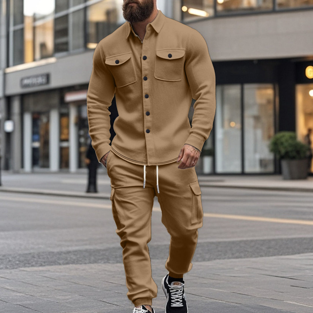 Herren Cargo-Set mit praktischen Taschen und modischem, strukturiertem Design Echoarchiv