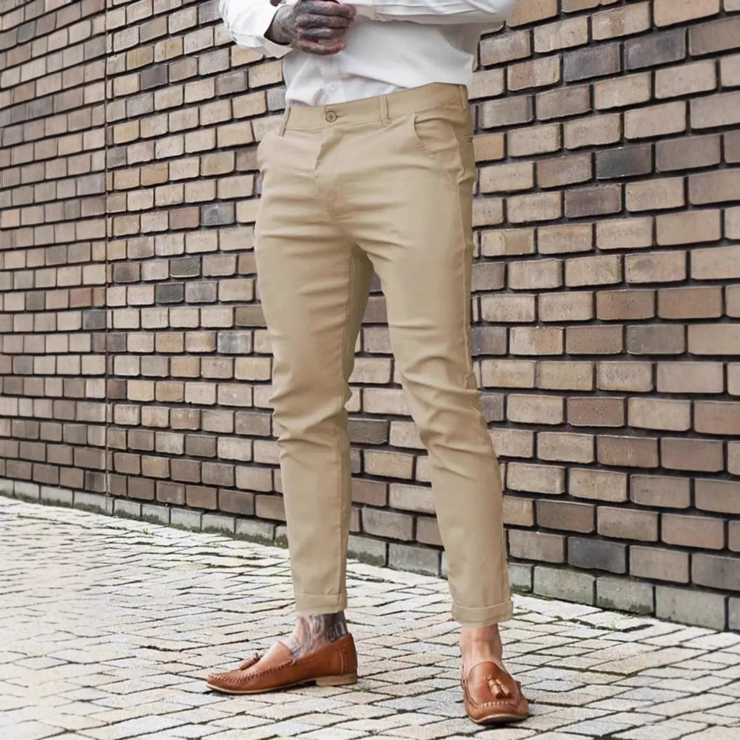 Herren Slim-Fit Chinohose mit elastischem Komfortbund und praktischen Taschen Echoarchiv