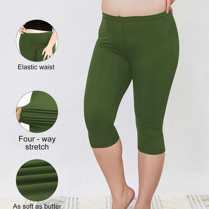 Damen Capri-Biker-Shorts mit hohem Bund und stützender Kompression echoarchiv-