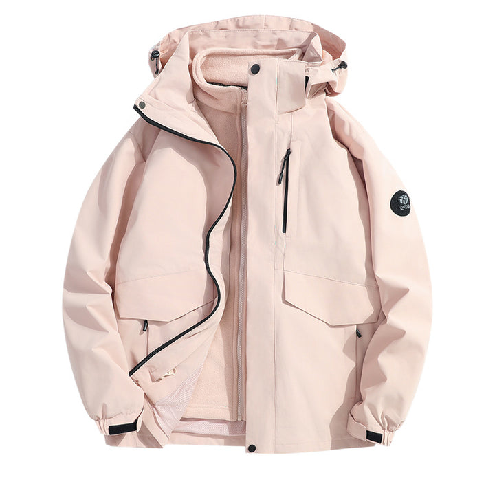 Herren Leichte Softshell-Regenjacke mit herausnehmbarem Fleecefutter, versiegelten Nähten und Multifunktions‑Taschen Echo Archiv