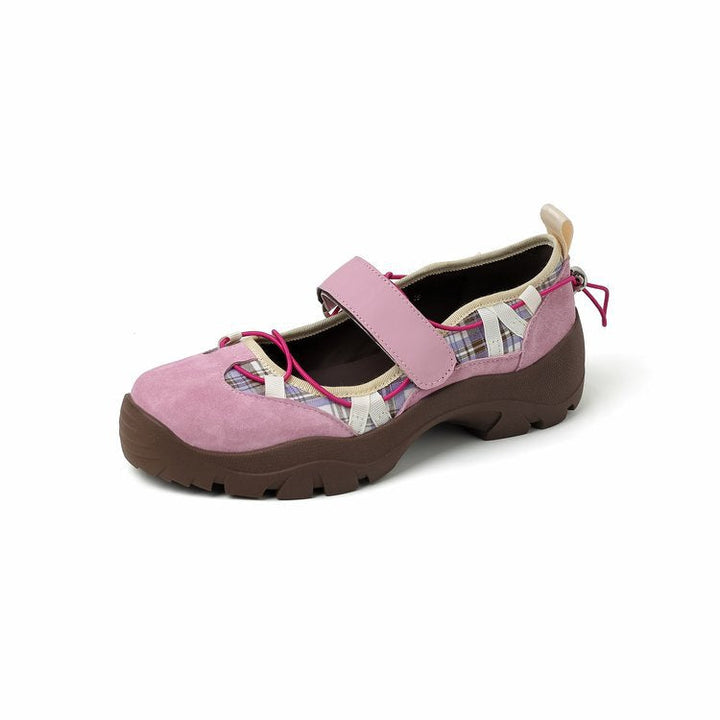 Damen Sportliche Ballerinas mit verstellbarem Riemen und rutschfester Sohle Echoarchiv