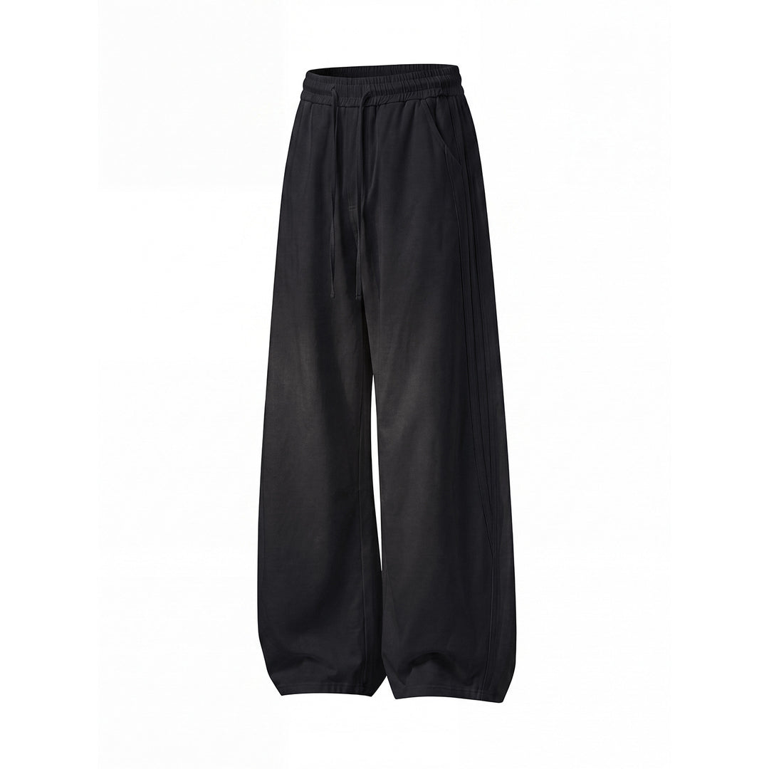 Damen Weite Freizeit-Sweathose mit hoher Taille, Tunnelzug und ballonförmigem Bein Echo Archiv