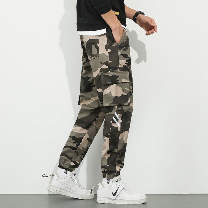 Herren Urbanes Camouflage-Jogger mit Utility-Taschen und elastischem Knöchelsaum Echo Archiv