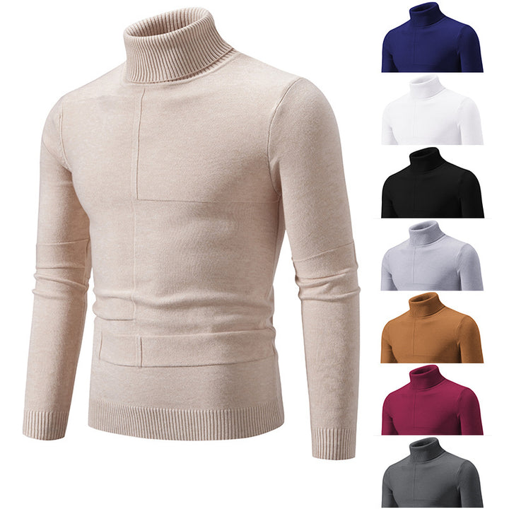 Herren Hochabschließender Strickpullover mit modischem Schnitt Echoarchiv