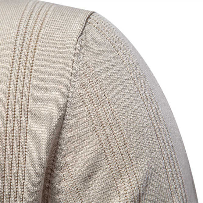 Herren Kurzarm Polo-Shirt mit strukturiertem Streifenmuster Echoarchiv
