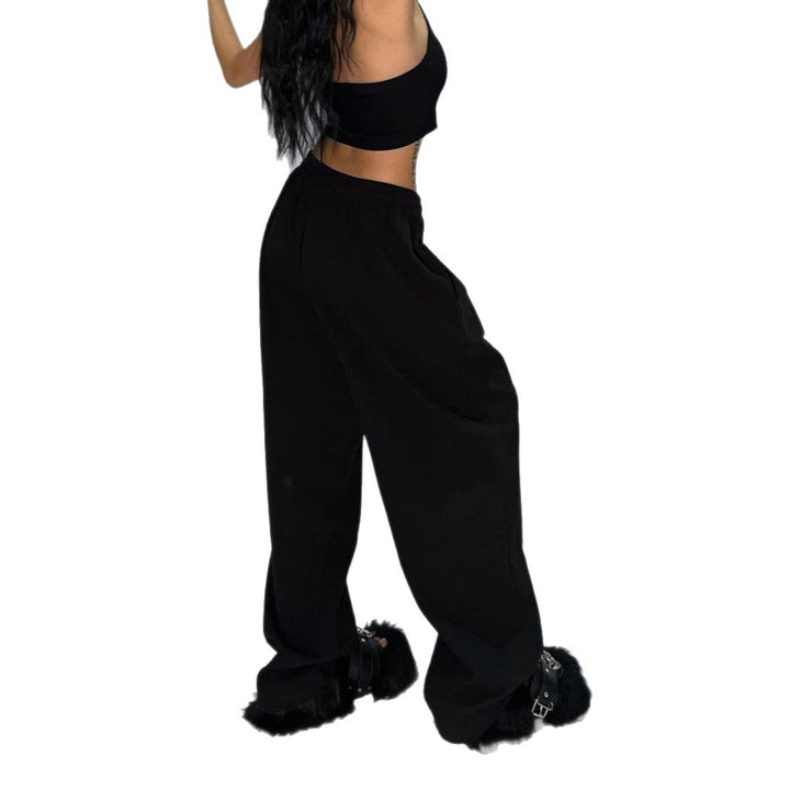 Damen nan weit geschnittene Loungehose mit hohem Bund extra weitem Bein und Tunnelzug Echo Archiv