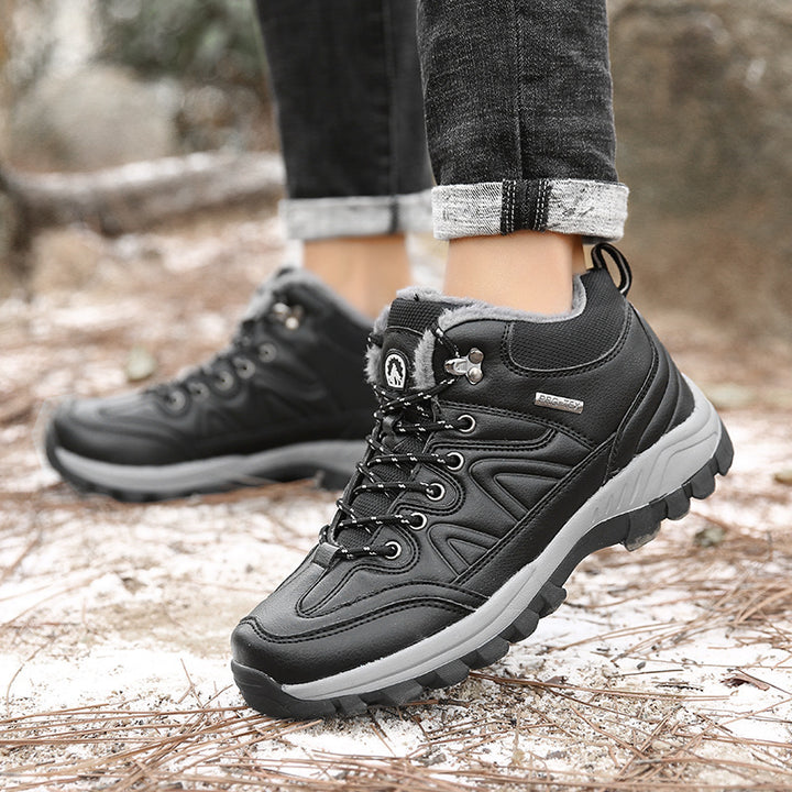 Herren wasserdichte Winter-Trekkingschuhe mit gefüttertem Innenfutter, verstärkter Zehenkappe und griffiger Profilsohle – Tavélo