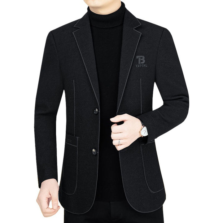 Herren Slim-Fit Sakko aus leichtem Mischgewebe mit Struktur – Tianoro