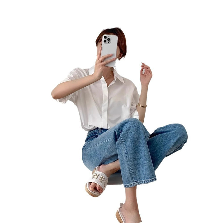 Damen Stilvolle Oversized Bluse Echoarchiv