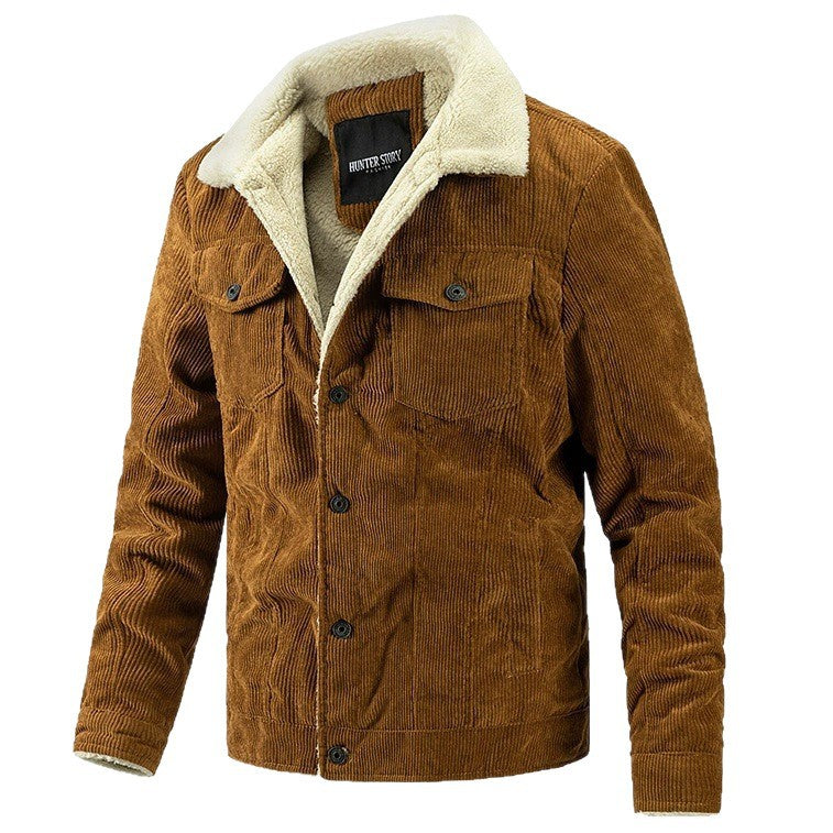 Herren warme Cordjacke mit Teddyfell Echoarchiv