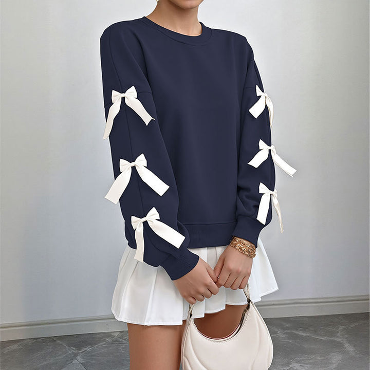 Damen Crop-Pullover mit Schleifen-Details Echo Archiv