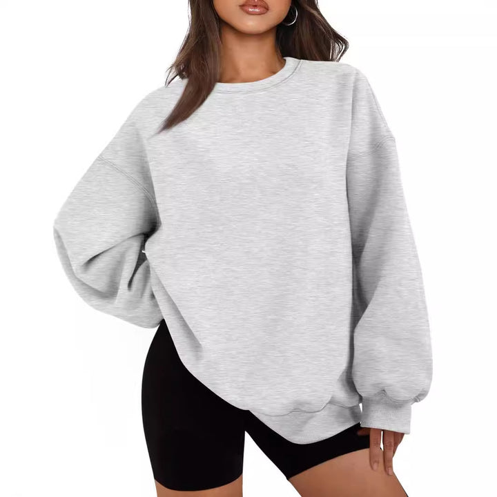 Damen nan Boxy-Crewneck-Sweat mit extraweiter Passform, Raglanärmeln und weichem Fleece-Innenfutter Echo Archiv