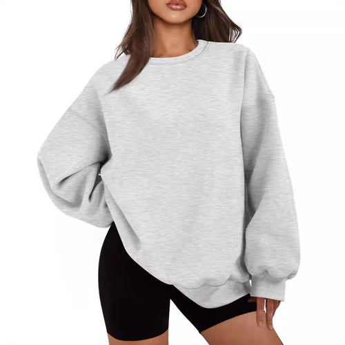 Damen nan Boxy-Crewneck-Sweat mit extraweiter Passform, Raglanärmeln und weichem Fleece-Innenfutter Echo Archiv