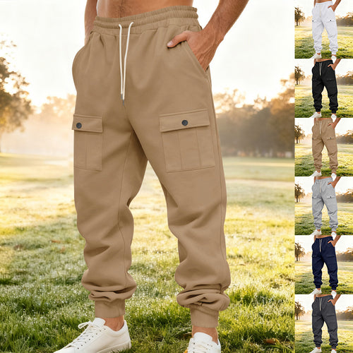 Herren Cargo-Jogginghose mit elastischem Bund und funktionalen Taschen Echoarchiv