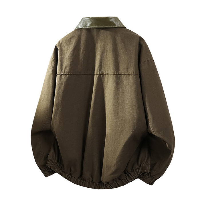 Herren Oversize Coach-Jacke mit glänzendem Kragen, verdeckter Druckknopfleiste und elastischem Saum Echo Archiv