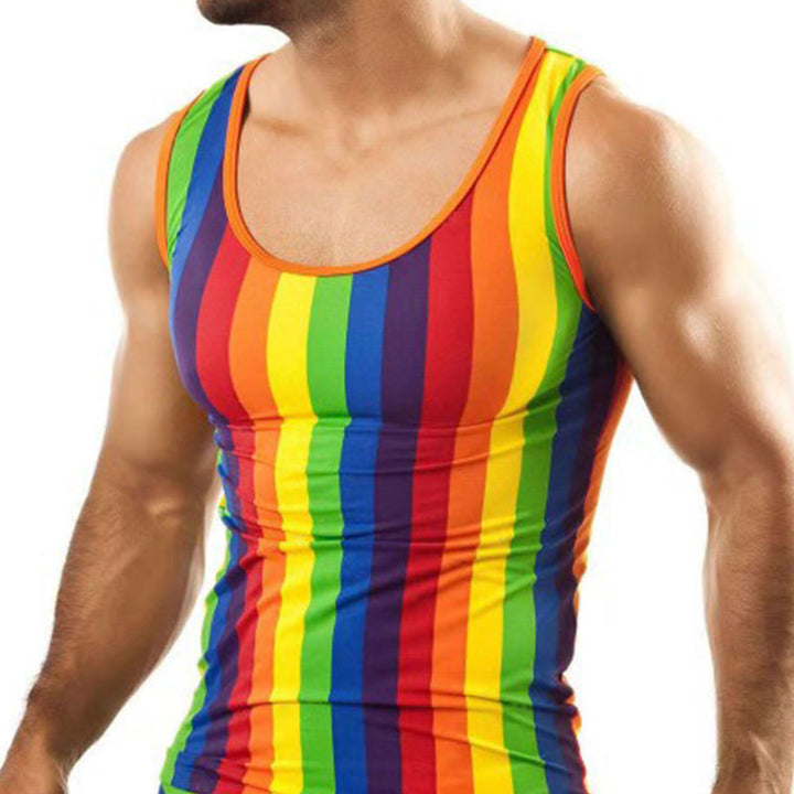 Herren nan figurbetontes Rundhals-Tanktop aus Stretchjersey mit körpernaher Passform Echo Archiv