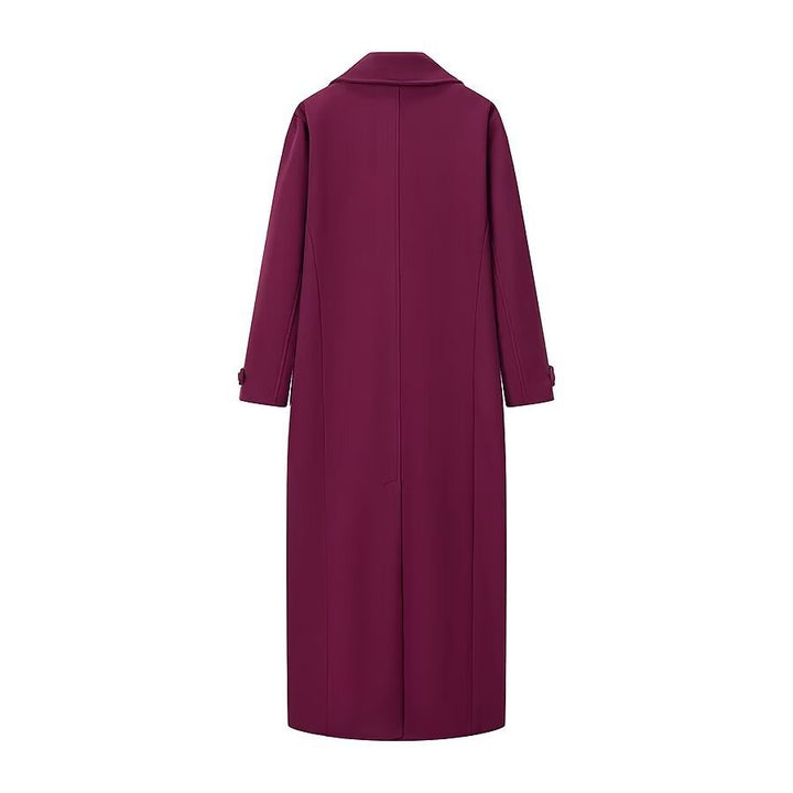 Damen Maxilanger zweireihiger Mantel mit Oversize-Revers und Ärmelriegeln Echo Archiv
