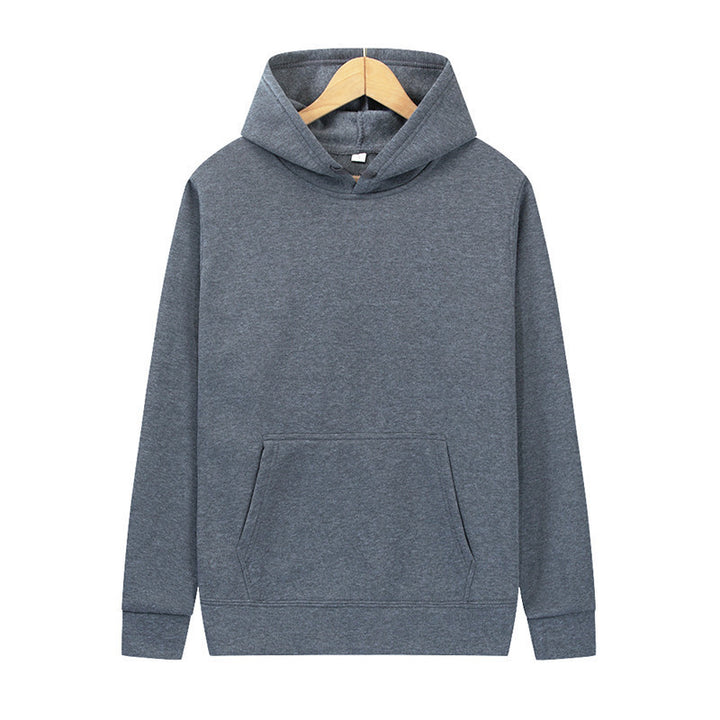 Unisex minimalistischer Kapuzenpullover ohne Reißverschluss mit innen angerautem French-Terry und integrierter Kängurutasche Echo Archiv