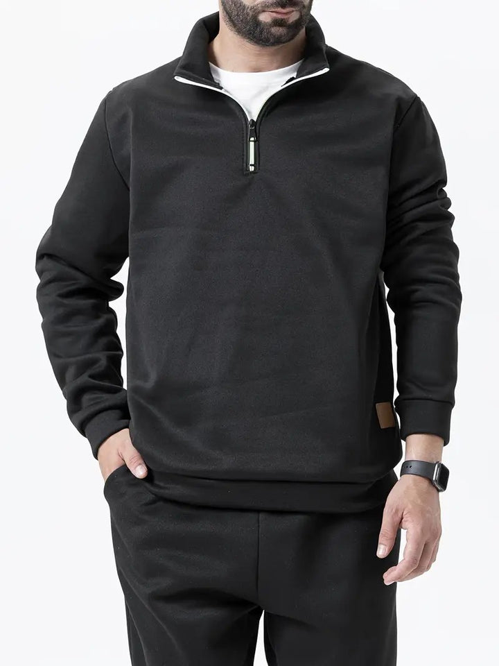 Herren Fleece-Pullover mit halbem Reißverschluss Echoarchiv