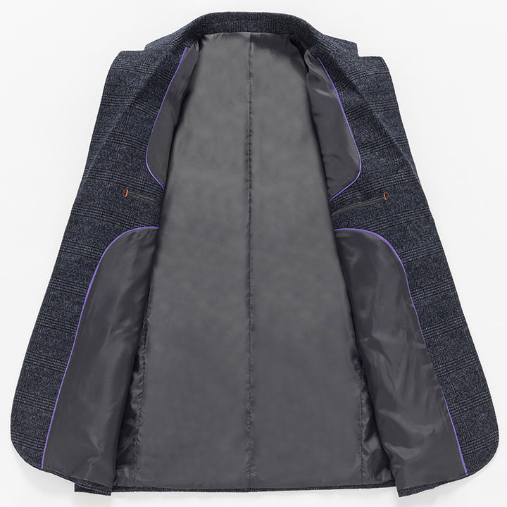 Herren Tailliertes Glencheck-Sakko im City‑Blazer‑Stil mit leichter Innenfütterung Echo Archiv