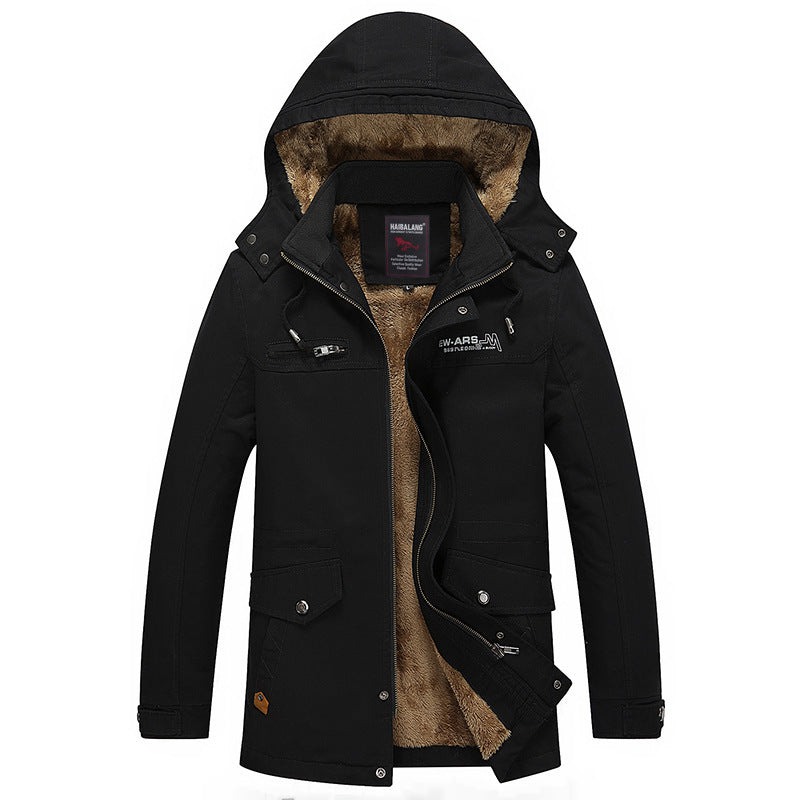 Herren Parka mit wärmender Teddyfleece-Fütterung, Kapuze und multifunktionalen Taschen Echo Archiv