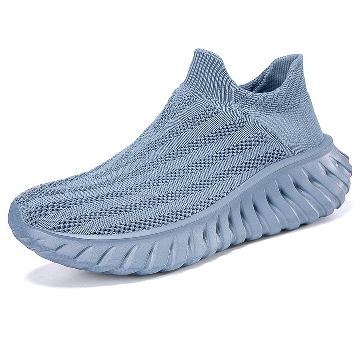 Unisex nan nahtloser Strick-Schlupf-Sneaker mit elastischem Sockenkragen und profiliertem Dämpfungssohlenprofil Echo Archiv