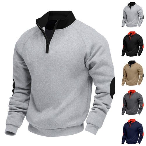 Herren Sportpullover mit hohem Kragen und praktischem Reißverschluss Echoarchiv