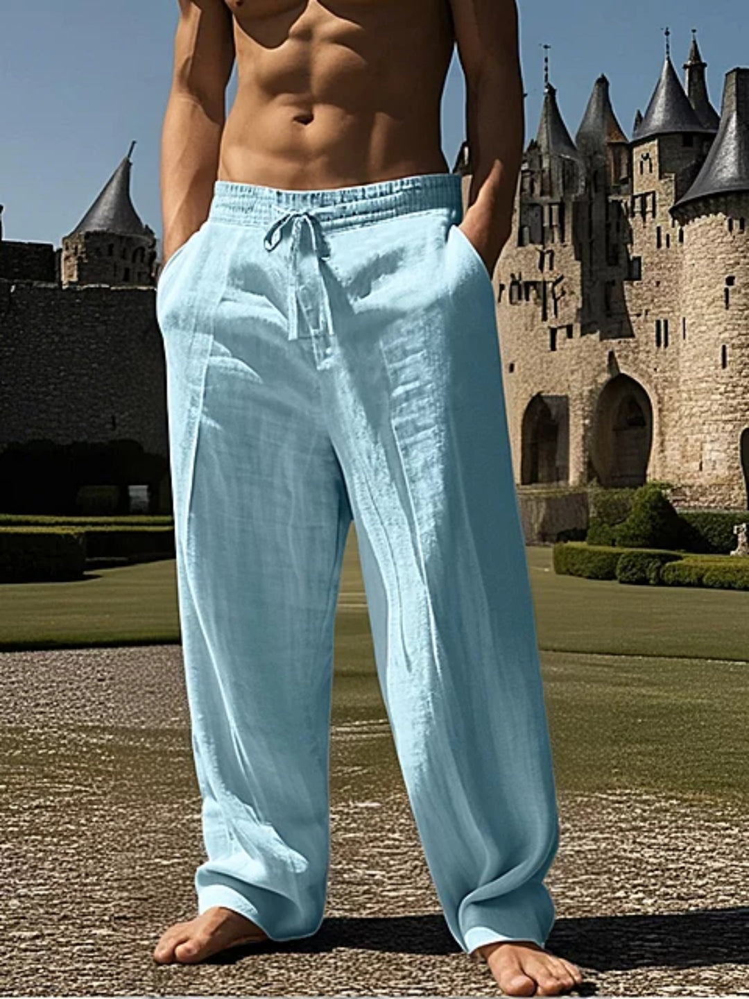 Herren Leichte Sommer-Linenhose Echoarchiv