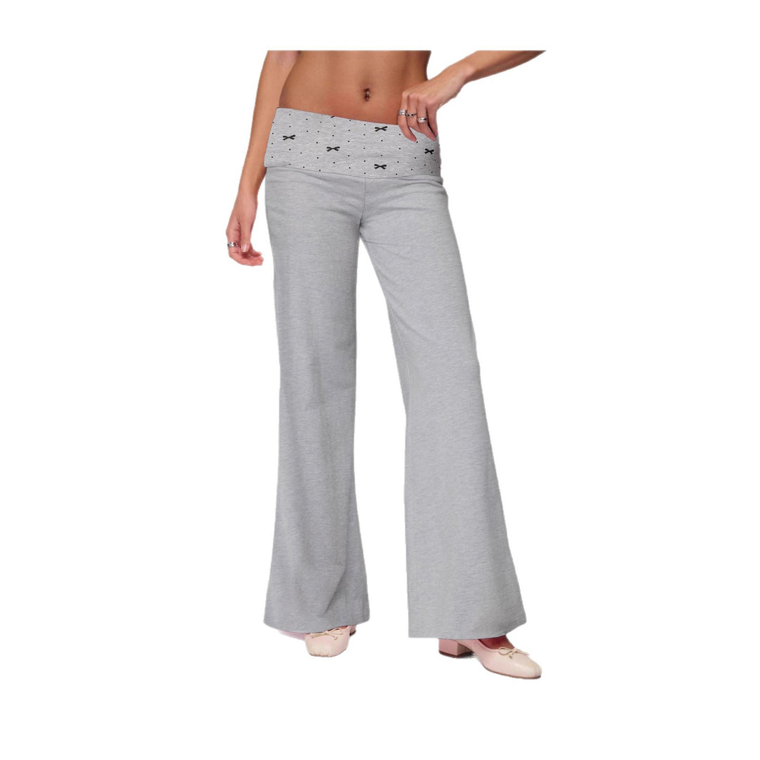 Damen Palazzo-Hose mit gestreiftem Bund und lässigem Schnitt Echo Archiv
