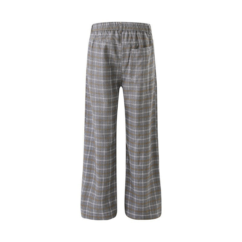 Damen Hochtaillierte weite karierte Culotte‑Hose mit Bügelfalte Echo Archiv