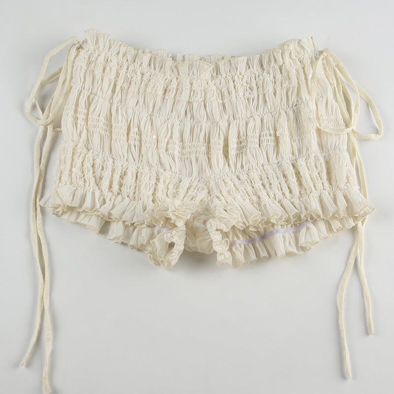 Damen Rüschen-Shorts mit verstellbaren Bindebändern Echo Archiv