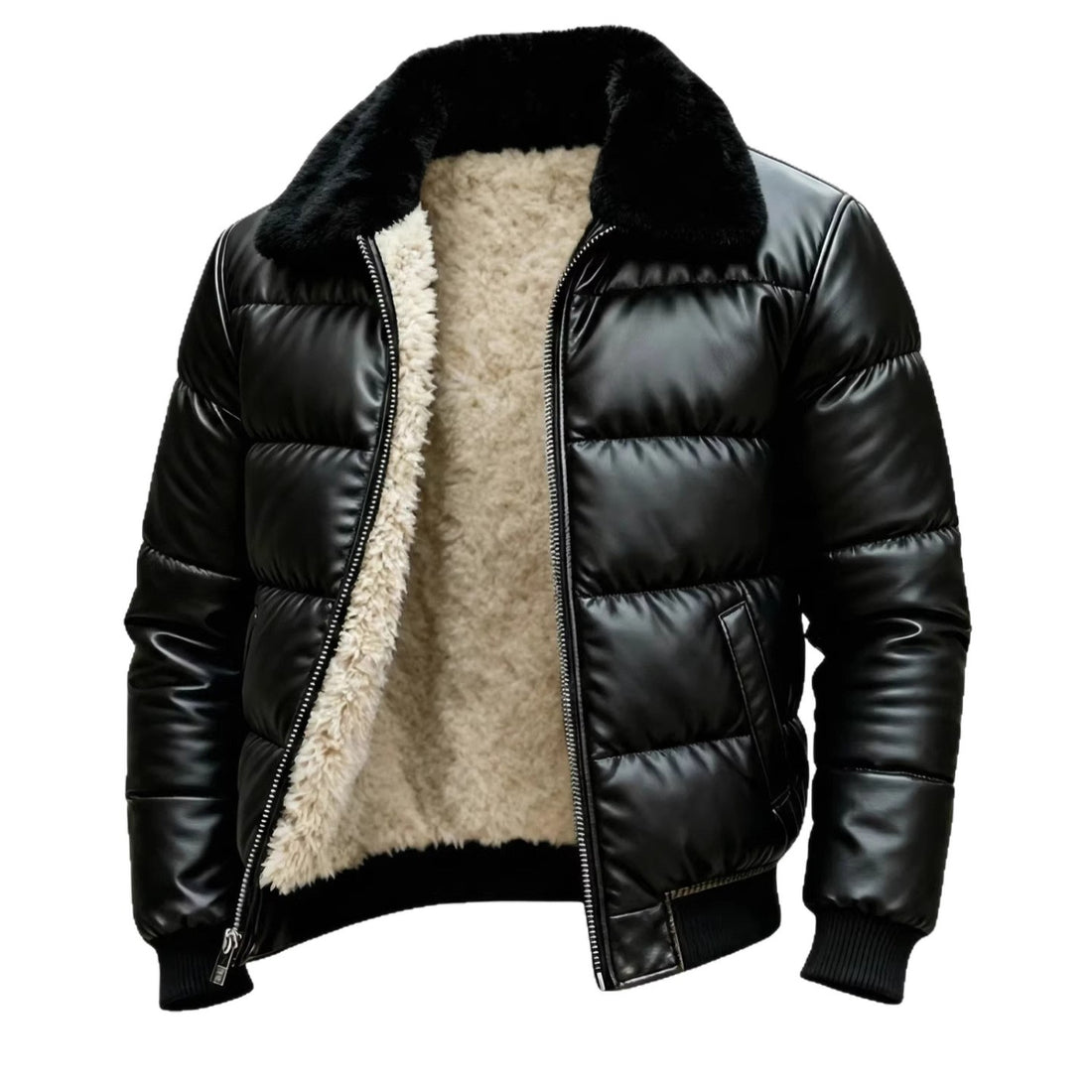 Herren Wendejacke mit Kunstfellfutter – Taviero