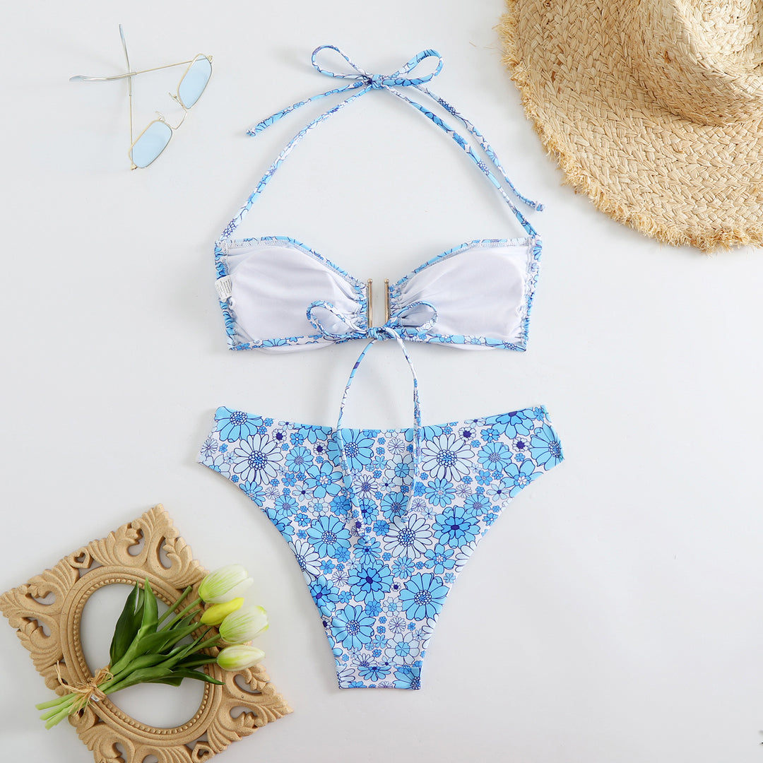 Damen Bikini-Set mit modischen Rüschen und verstellbaren Trägern Echo Archiv