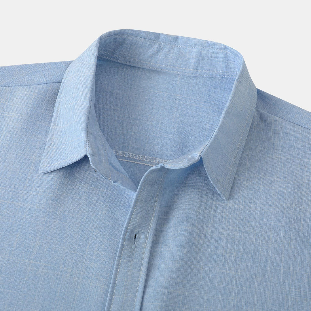 Herren Kurzarmhemd mit leichtem, atmungsaktivem Stoff und minimalistischem Design Echoarchiv