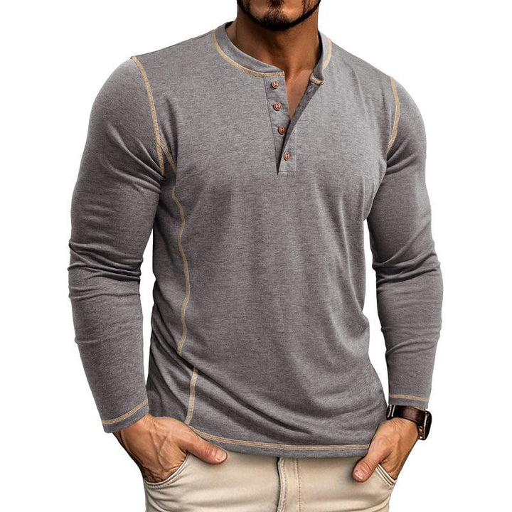 Herren Langarmshirt mit Knopfleiste Echoarchiv