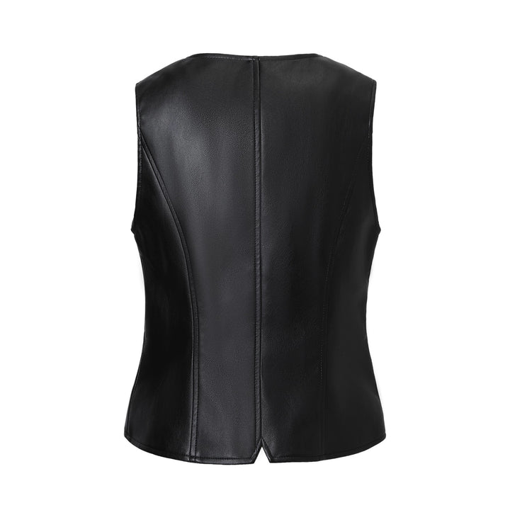 Damen Elegante Kunstlederweste Echo Archiv