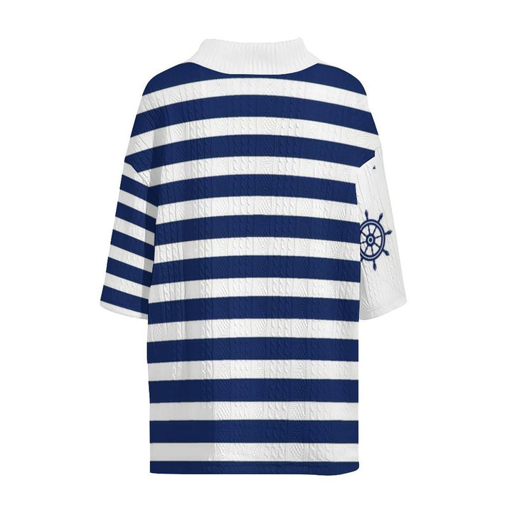 Herren maritimes Kurzarm-Outfit mit gestreiften Design Echoarchiv