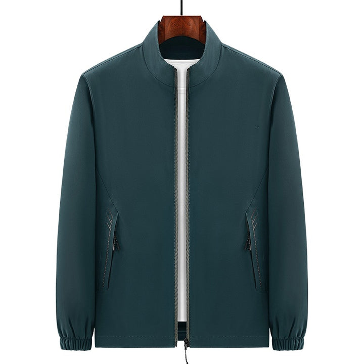 Herren Urbaner Micro‑Ripstop‑Übergangsblouson mit Stehkragen, verdecktem Reißverschluss & elastischen Manschetten Echoarchiv