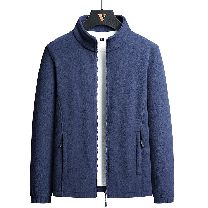 Herren Fleecejacke mit hohem Kragen und praktischen Taschen Echoarchiv