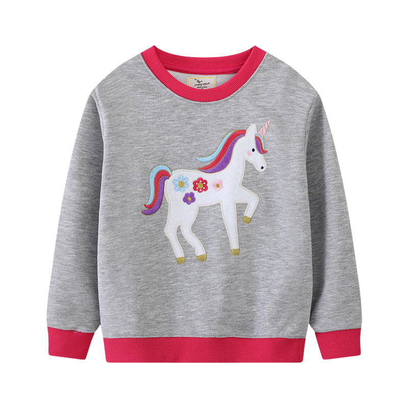Mädchen Sweatshirt mit buntem Einhorn-Motiv Echo Archiv